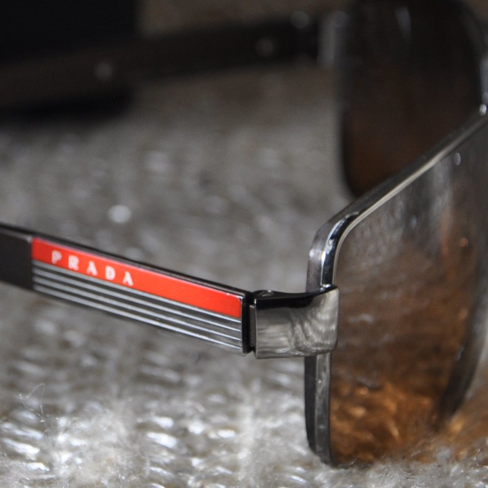 PRADA LINEA ROSSA SPS 541 Brown (Prescription) Sunglasses Frames Hard Shell Case